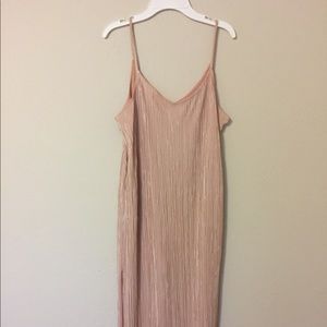 Pink Pleated Aeropostale Midi Dress